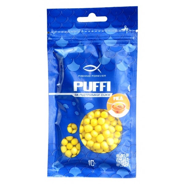 Воздушное тесто для рыбы, Puffi, Fishing Forever, Мини, 10г, вкус Мед